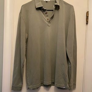 Peter Millar Lava wash long sleeve polo